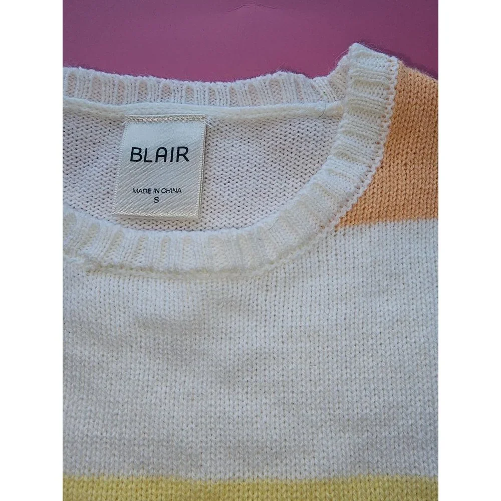 Blair short sleeve colored block sweater size Small - Picture 2 of 6